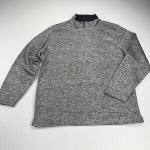 Weatherproof Vintage Heather Gray Quarter Zip Long Sleeve Fleece Shirt Size XXL